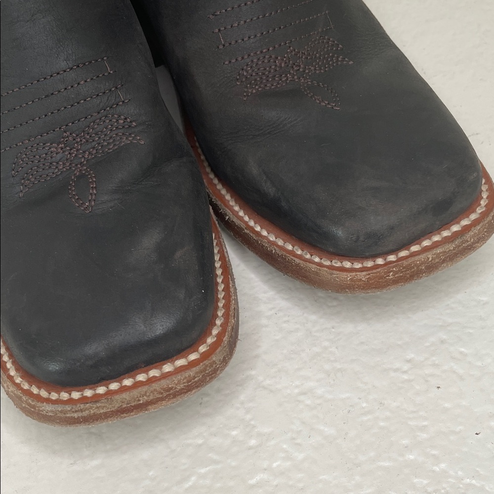 Wistom Western Brown Leather Kids Cowboy Boot 21 1/2 - Picture 2 of 8